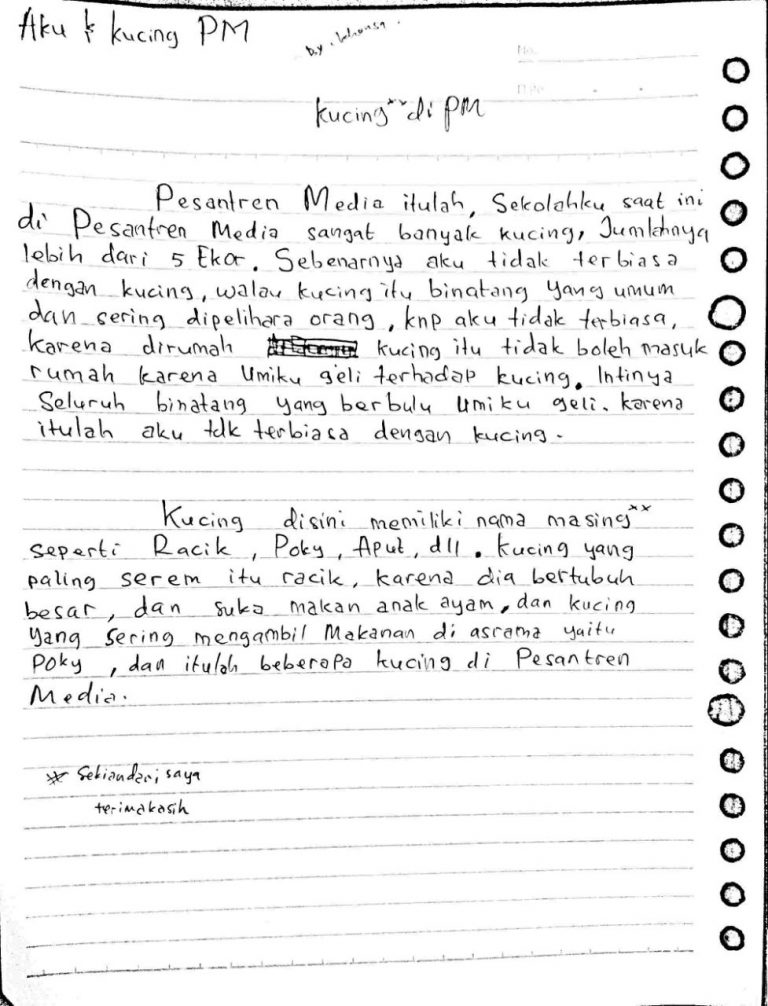 Banyak Kucing di Pesantren Media